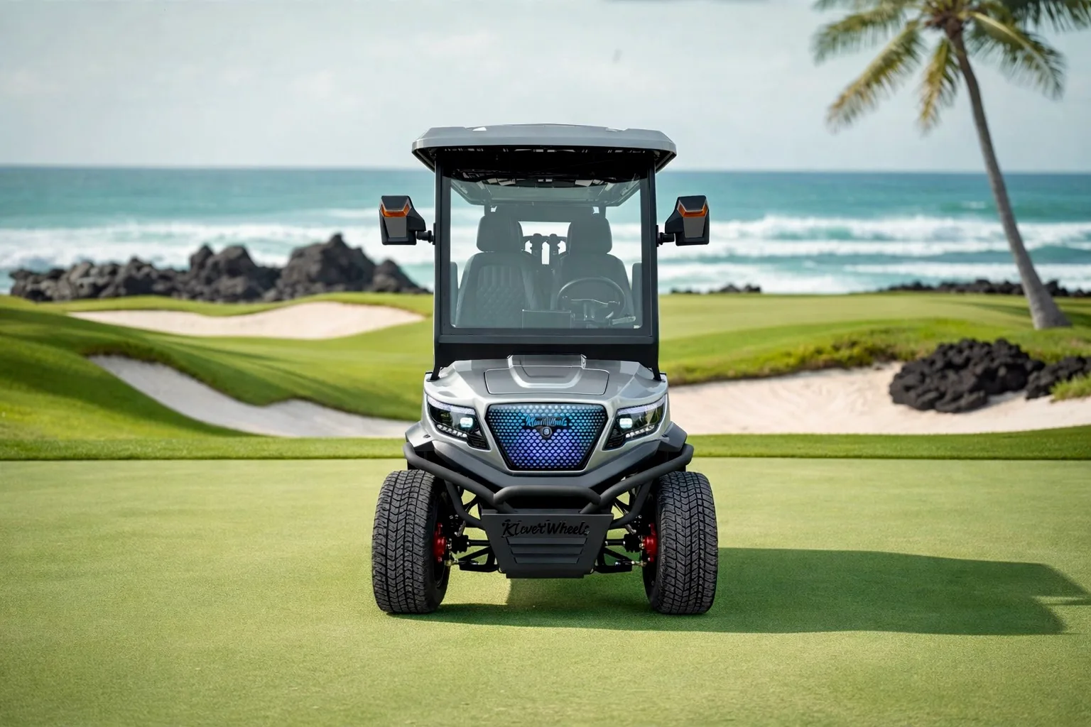 KleverDiamond-4L Solar — Ultra-Luxury AWD 4-Seat Electric Golf Cart with 280 W Solar Roof