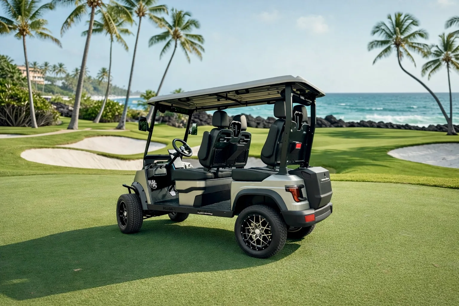KleverDiamond-4L Solar — Ultra-Luxury AWD 4-Seat Electric Golf Cart with 280 W Solar Roof