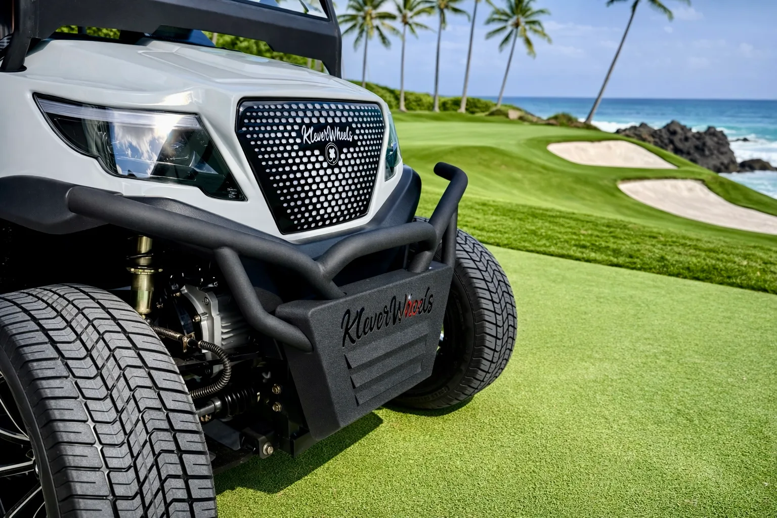 KleverDiamond-6L Solar — Ultra-Luxury AWD 6-Seat Electric Golf Cart with 360 W Solar Roof