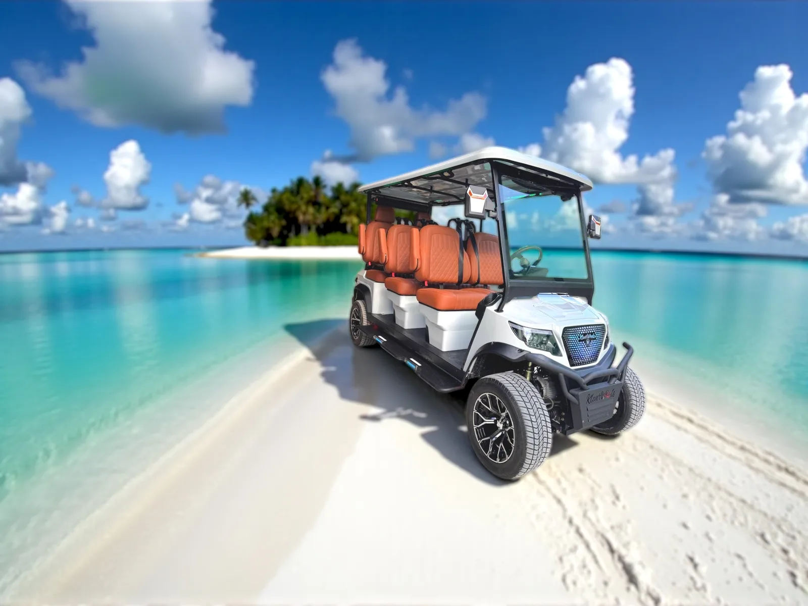 KleverDiamond-6L Solar — Ultra-Luxury AWD 6-Seat Electric Golf Cart with 360 W Solar Roof