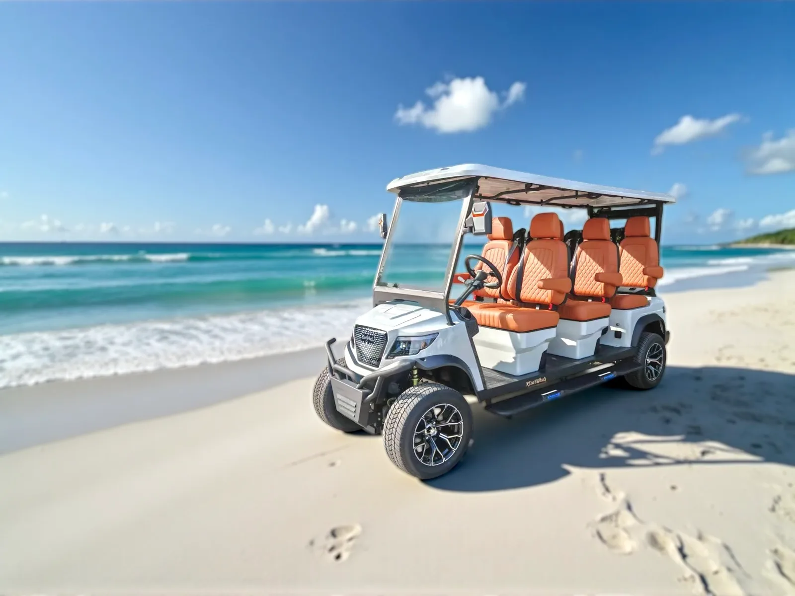 KleverDiamond-6L Solar — Ultra-Luxury AWD 6-Seat Electric Golf Cart with 360 W Solar Roof
