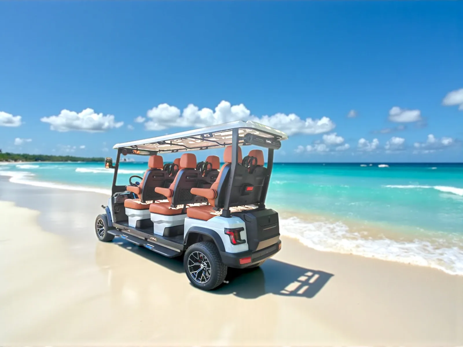 KleverDiamond-6L Solar — Ultra-Luxury AWD 6-Seat Electric Golf Cart with 360 W Solar Roof