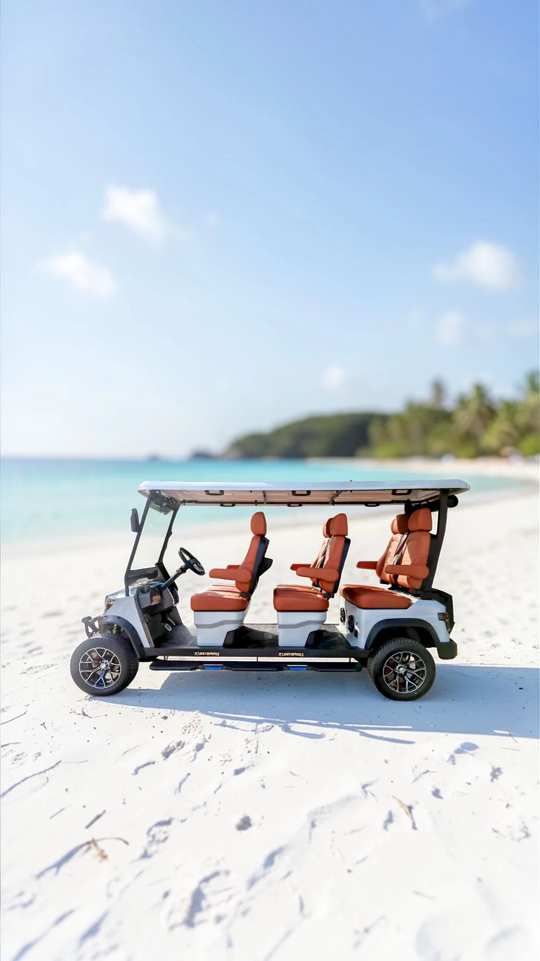 KleverDiamond-6L Solar — Ultra-Luxury AWD 6-Seat Electric Golf Cart with 360 W Solar Roof