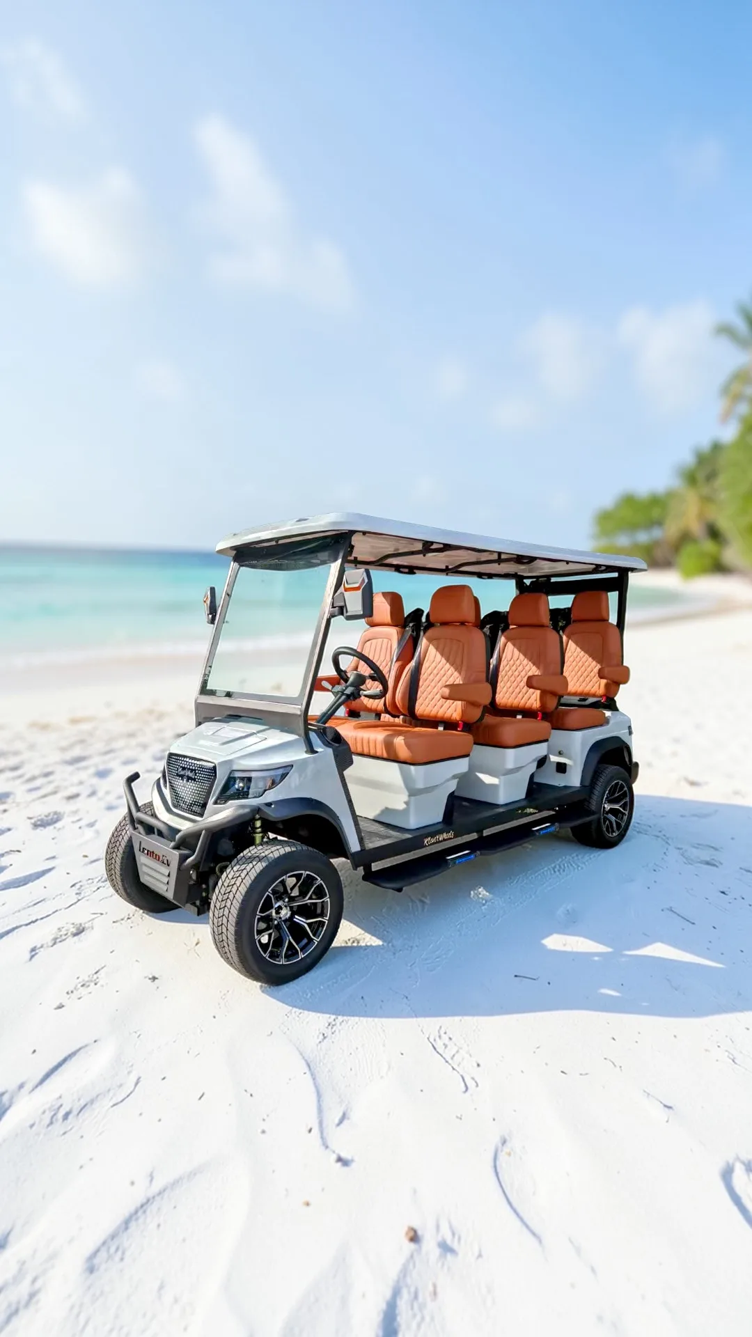 KleverDiamond-6L Solar — Ultra-Luxury AWD 6-Seat Electric Golf Cart with 360 W Solar Roof