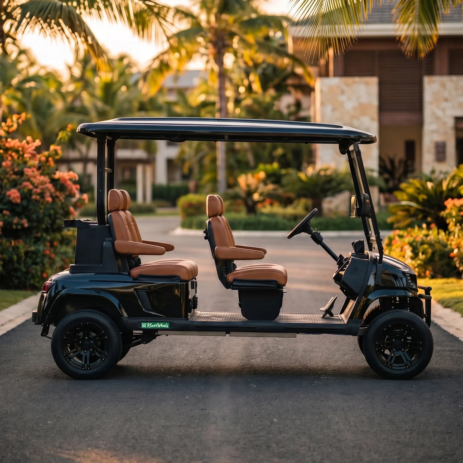 KleverEvo-4L: All-Forward 4-Seat Electric Cart (LiFePO4, Lifted)