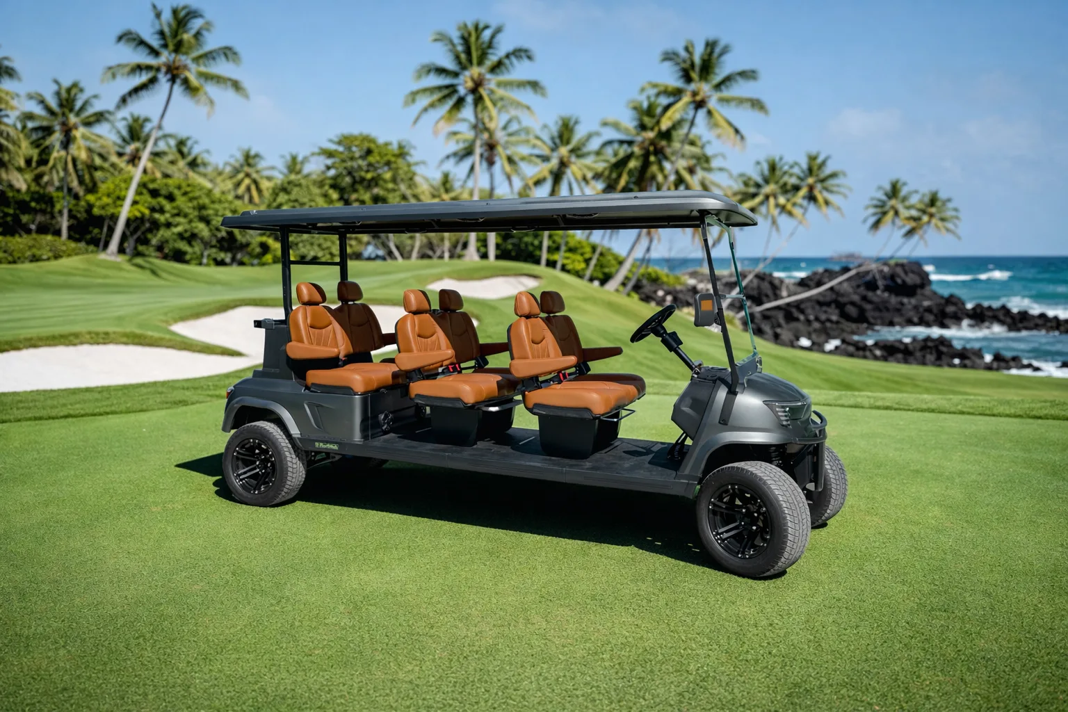 KleverEvo-6L: Lifted 6-Seat Electric Cart (LiFePO4, Power Steering)