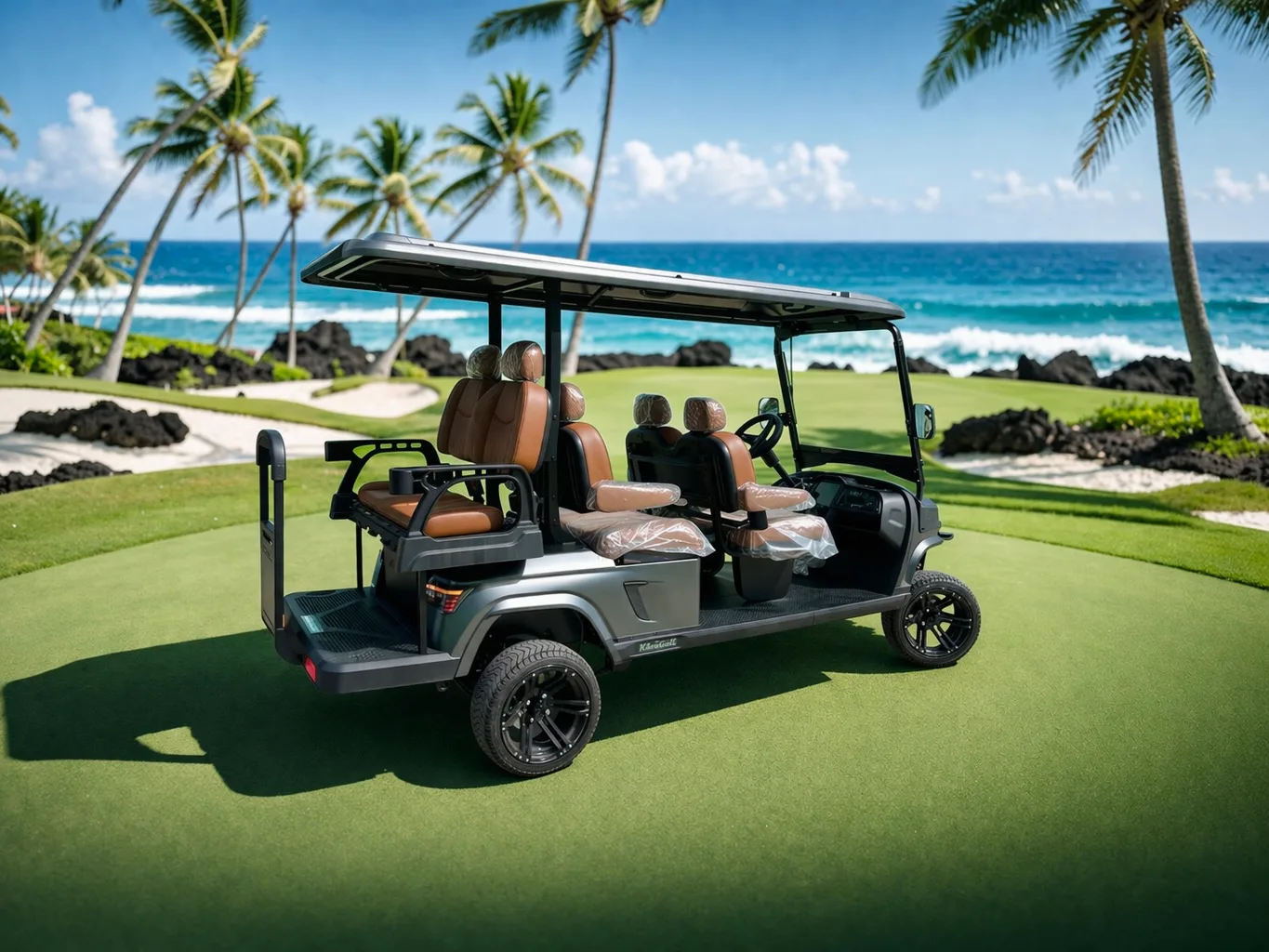 KleverOmni-6: New 6-Seat Electric Cart (4+2, LiFePO4, Lifted)