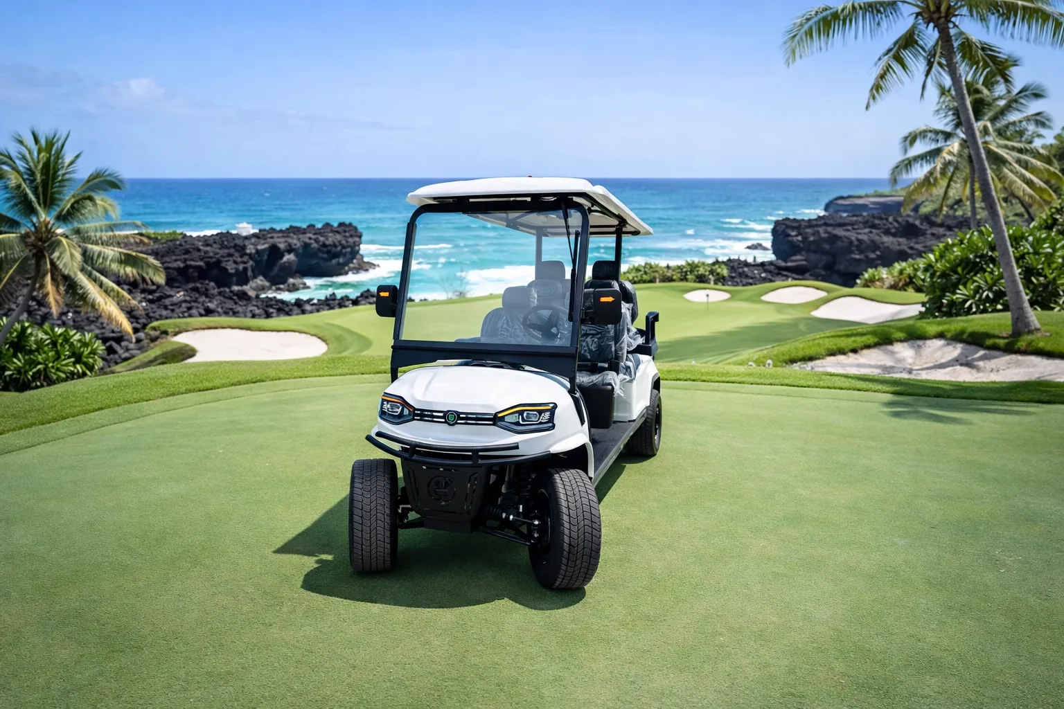 KleverOmni-6: New 6-Seat Electric Cart (4+2, LiFePO4, Lifted)