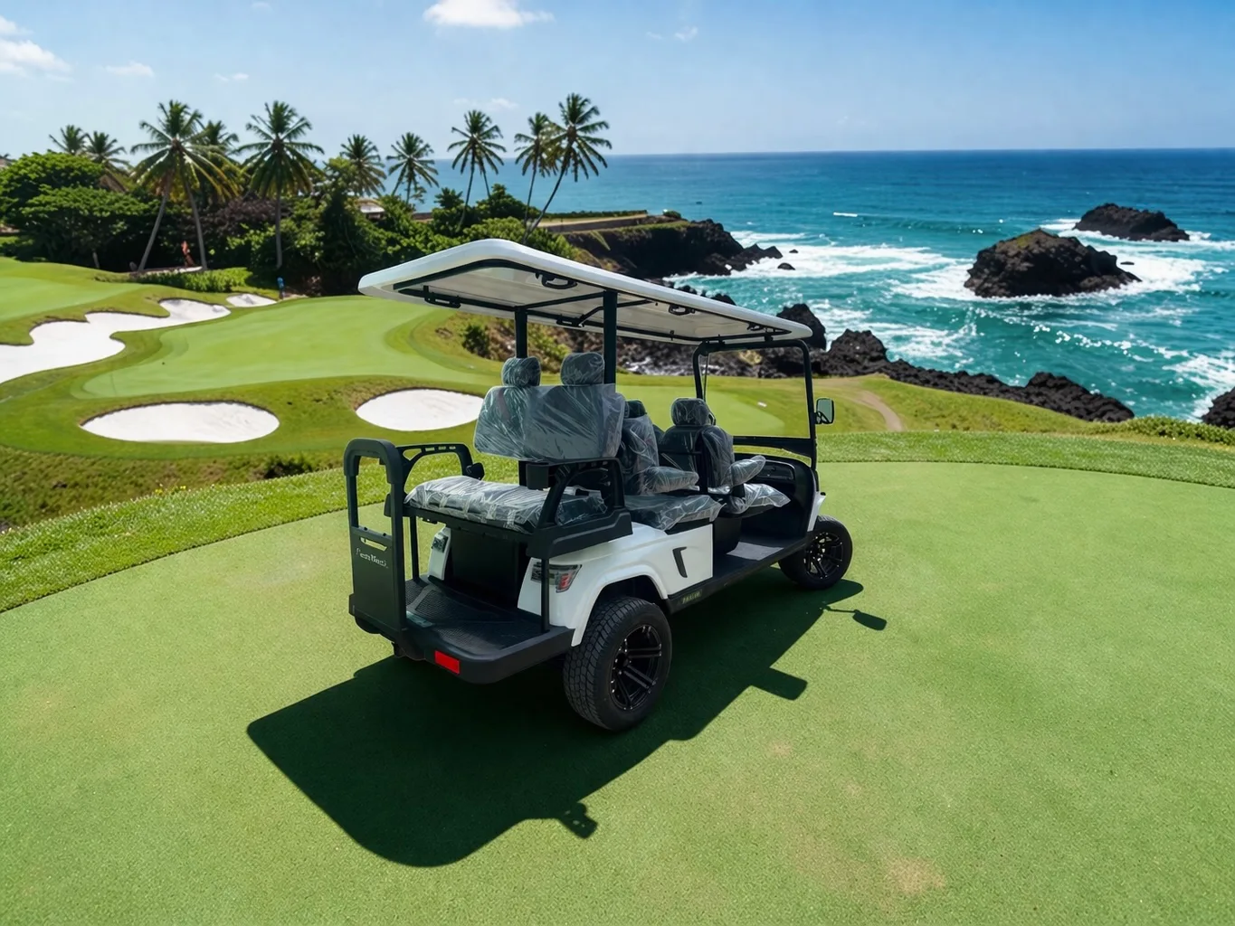 KleverOmni-6: New 6-Seat Electric Cart (4+2, LiFePO4, Lifted)