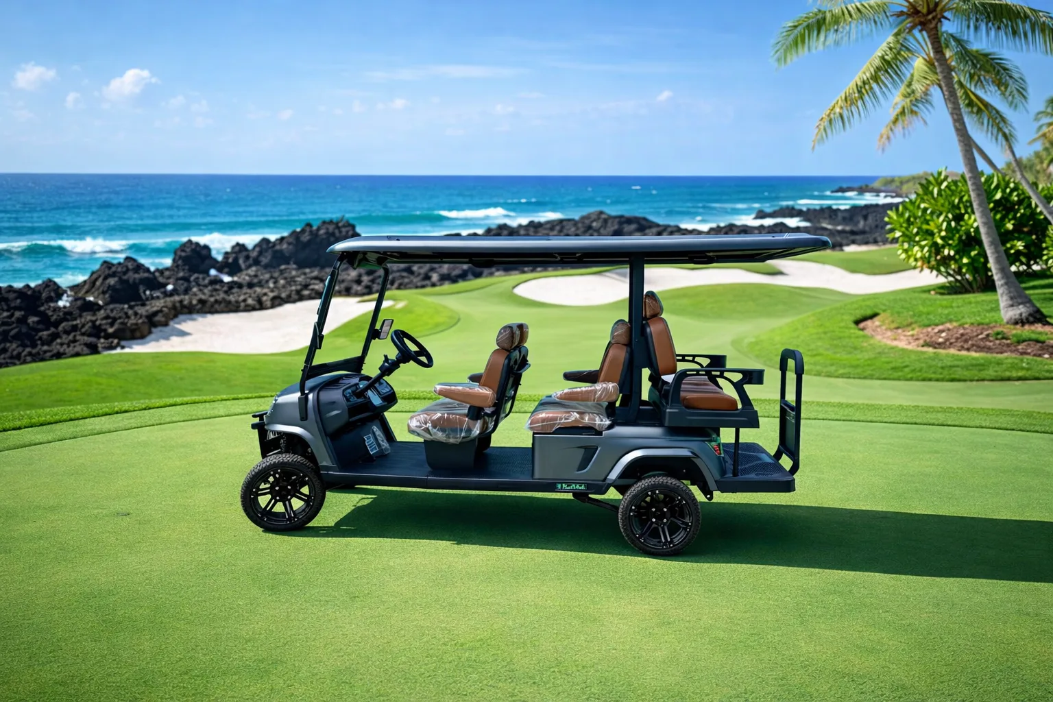 KleverOmni-6: New 6-Seat Electric Cart (4+2, LiFePO4, Lifted)